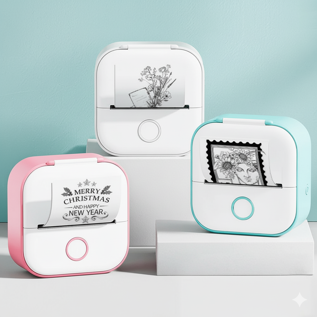 Portable Mini Thermal Label Printer Home Photo Printer Student Wrong Question Printer Bluetooth Mini Label Printer Price Tag